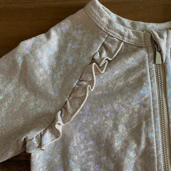 Cat & Jack Holographic Gold Jacket Girls' 18 Months - Picture 5 of 9